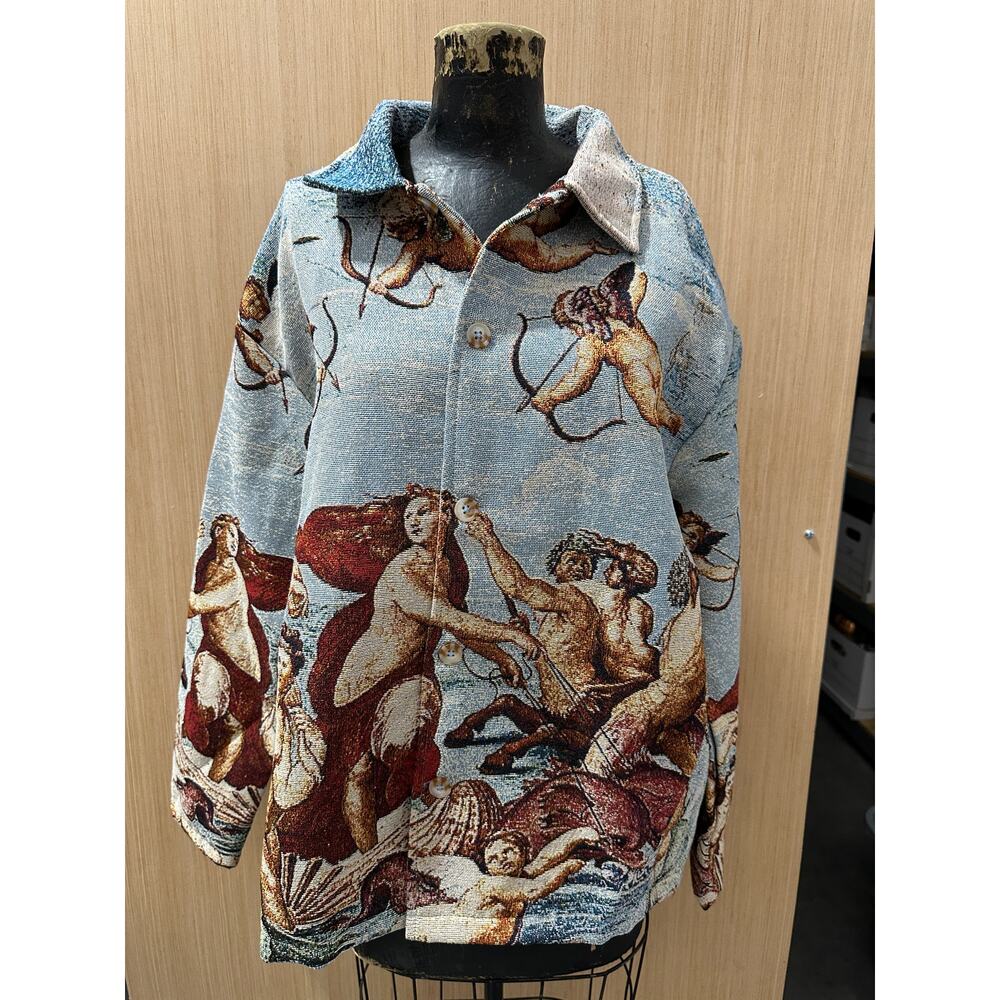 New, Rebel Vengeance, Embroidered, Tapestry. Small, Mens Angel Jacket Punk